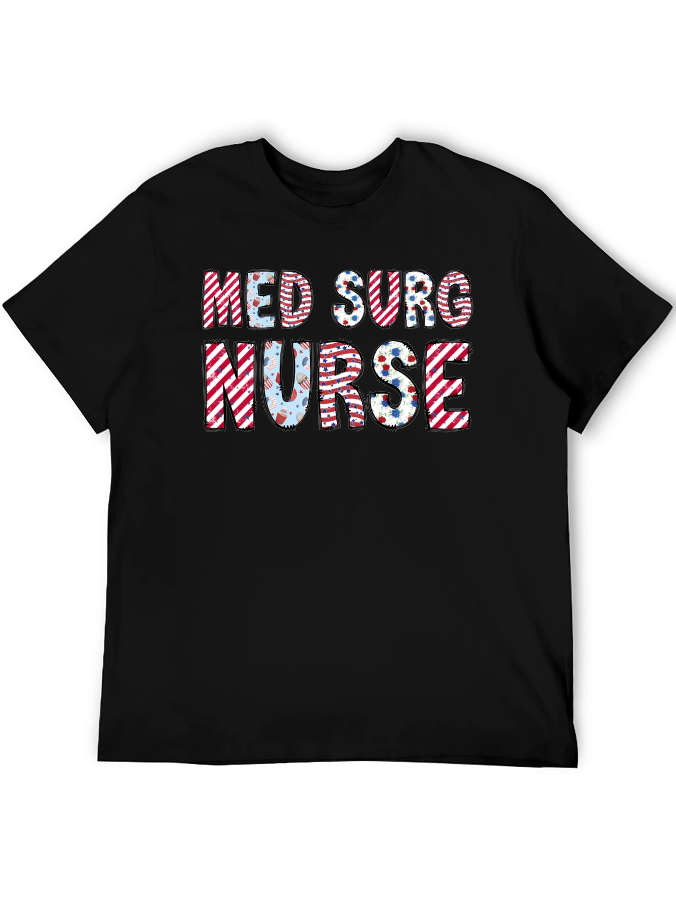 Med Surg Nurse T-Shirt - Patriotic Design