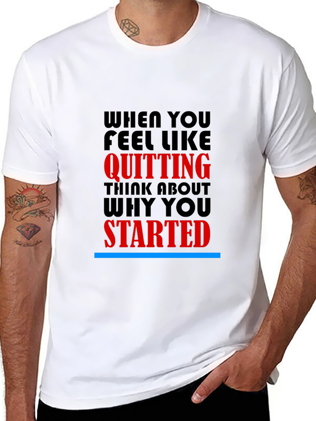 Motivational T-Shirt: Never Quit Inspiration