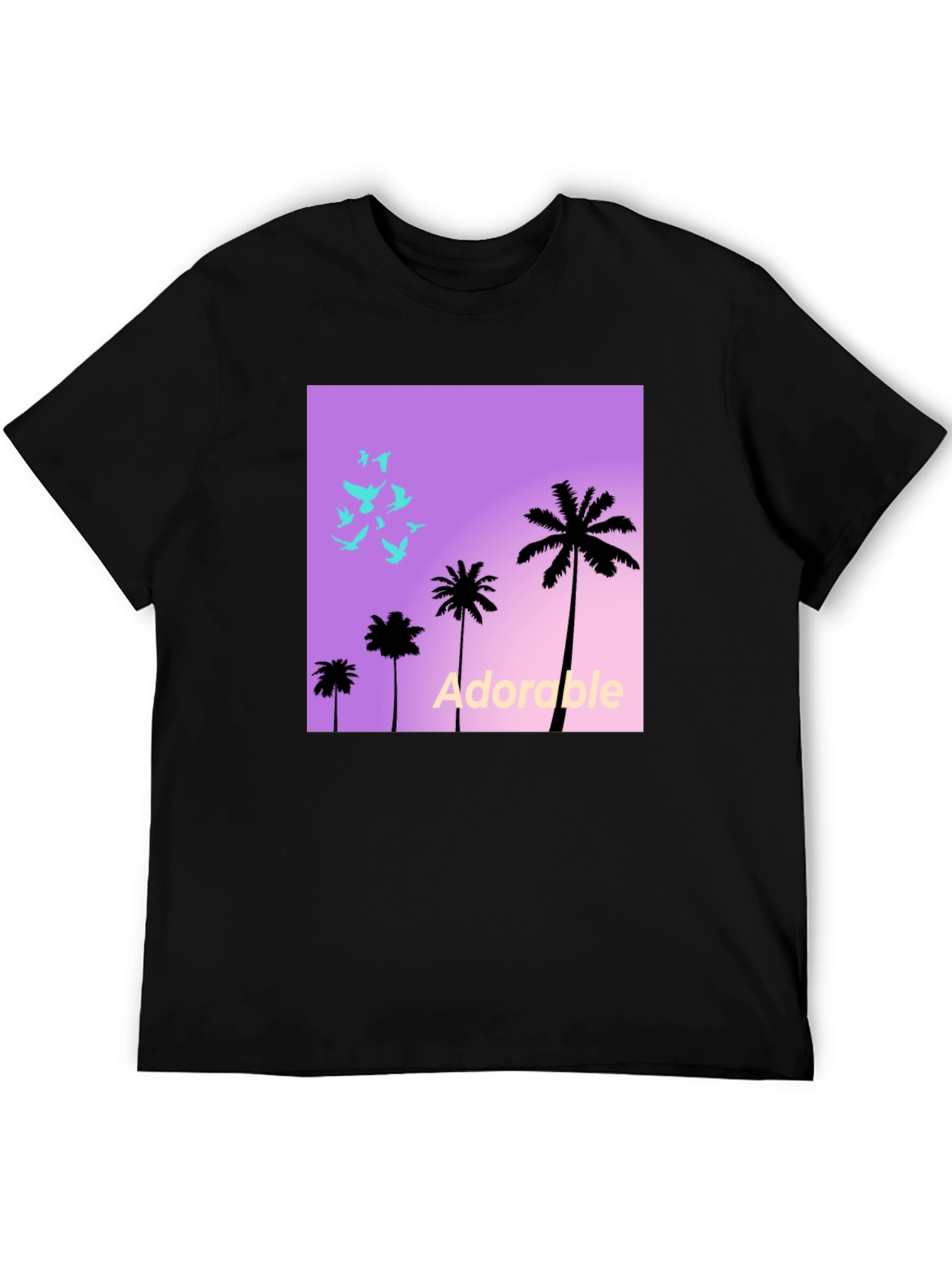 Trendy Palm Tree Graphic T-Shirt