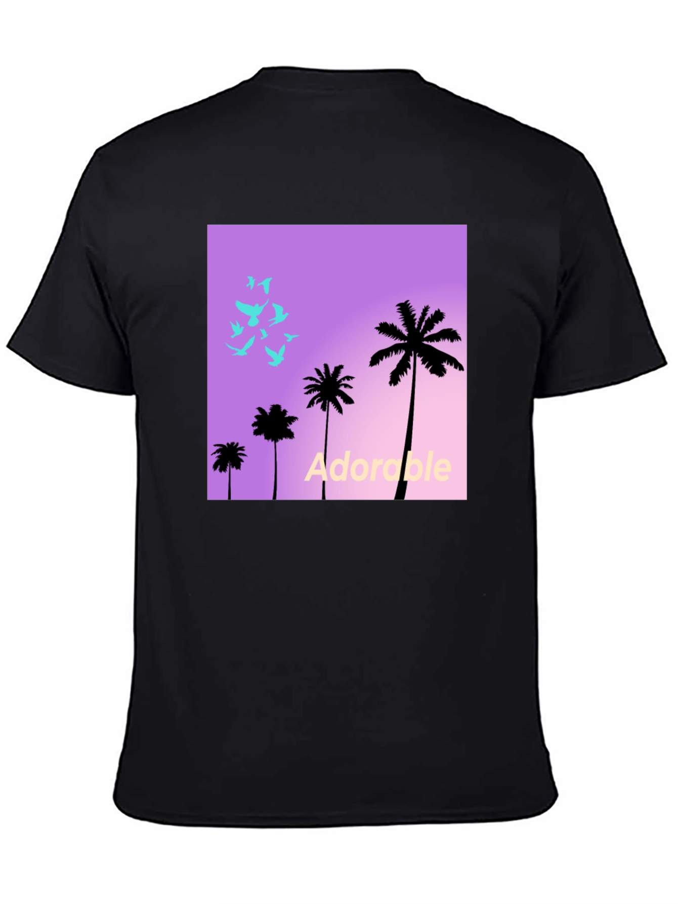 Trendy Palm Tree Graphic T-Shirt