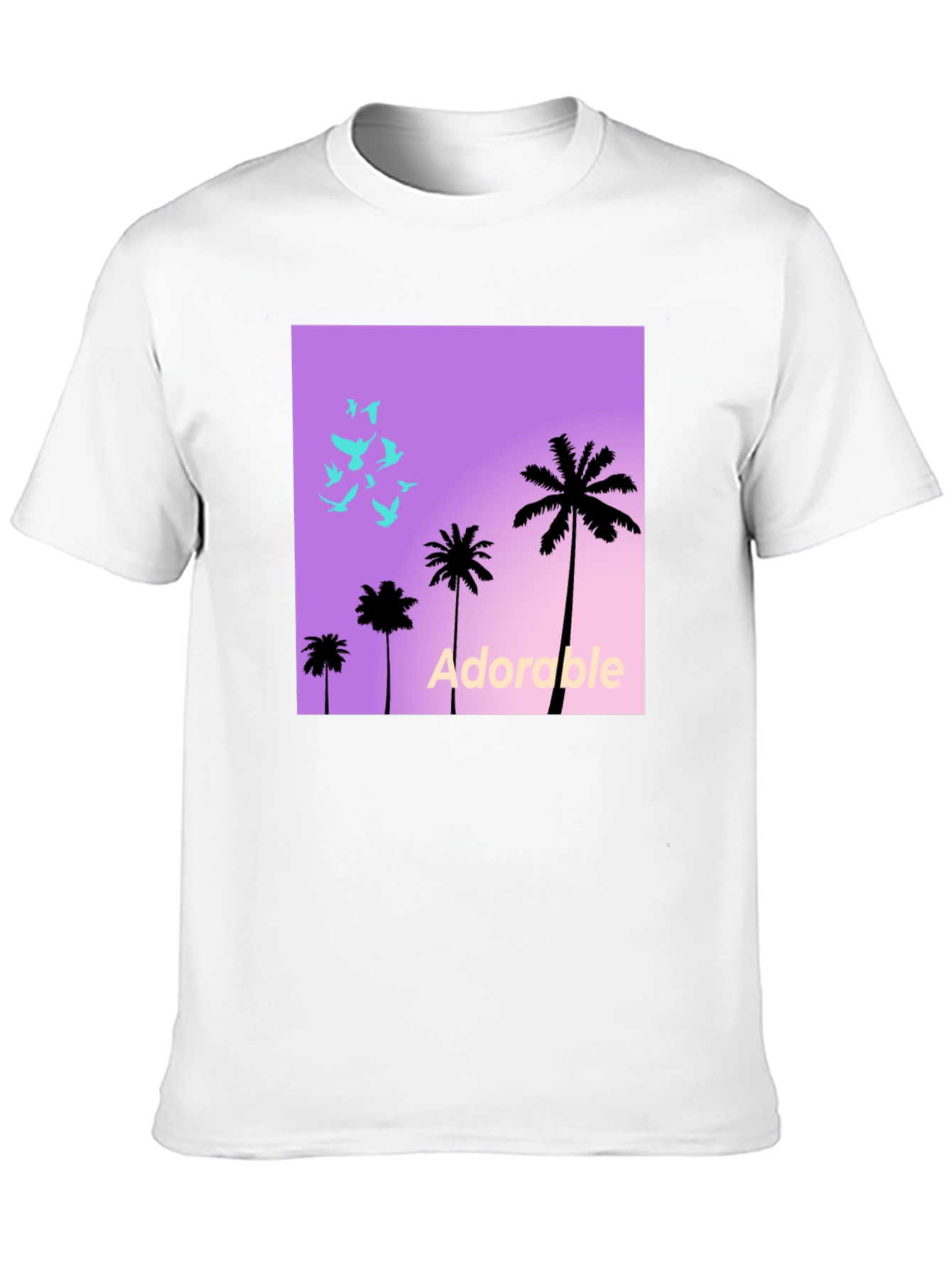 Trendy Palm Tree Graphic T-Shirt