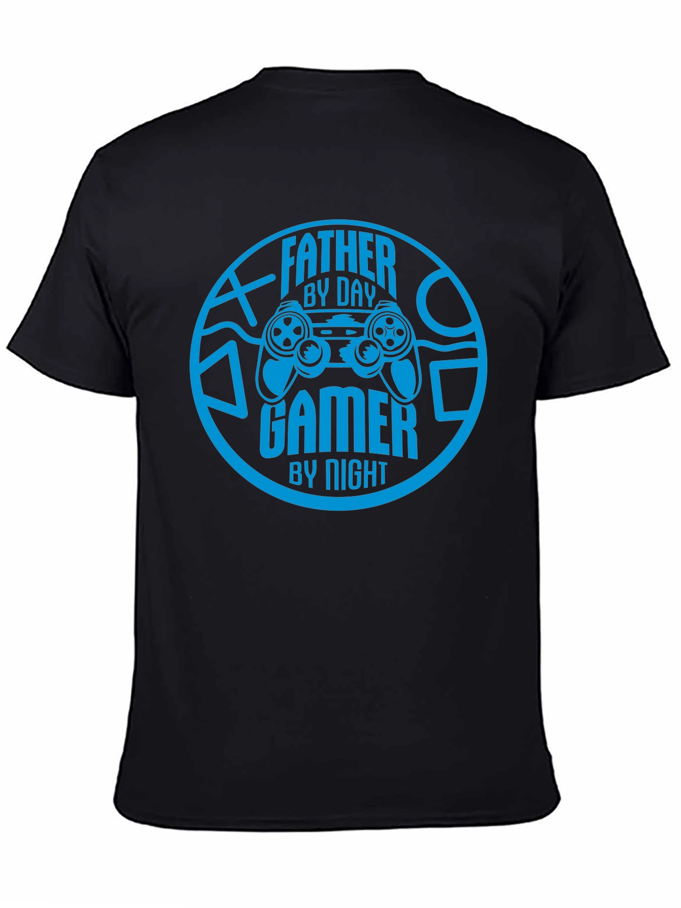 Father By Day Gamer By Night Black T-Shirt