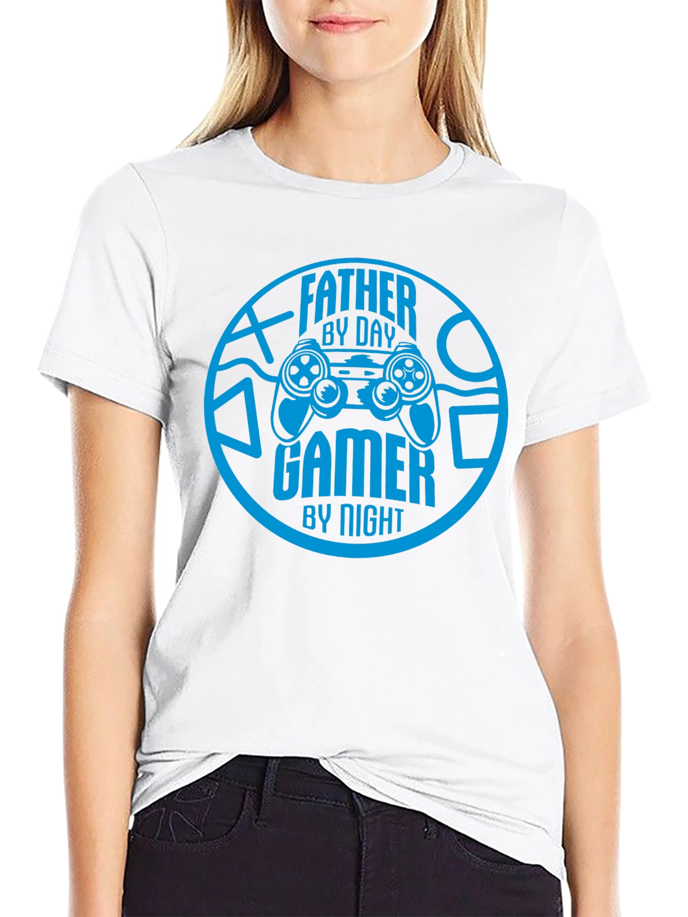 Father By Day Gamer By Night Black T-Shirt