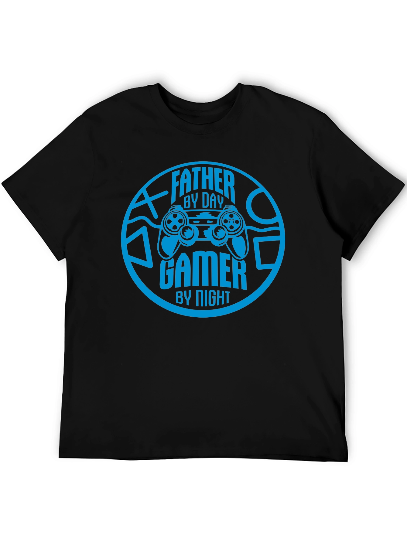 Father By Day Gamer By Night Black T-Shirt