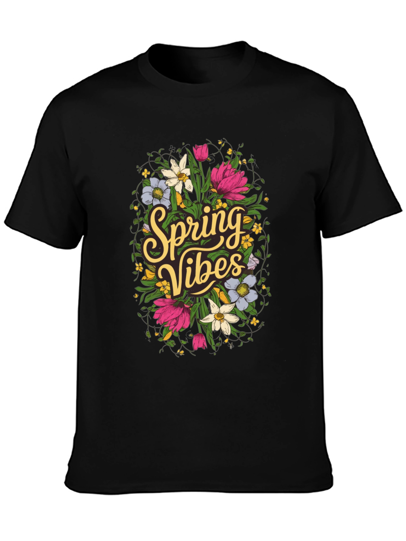 Spring Vibes Floral Graphic T-Shirt