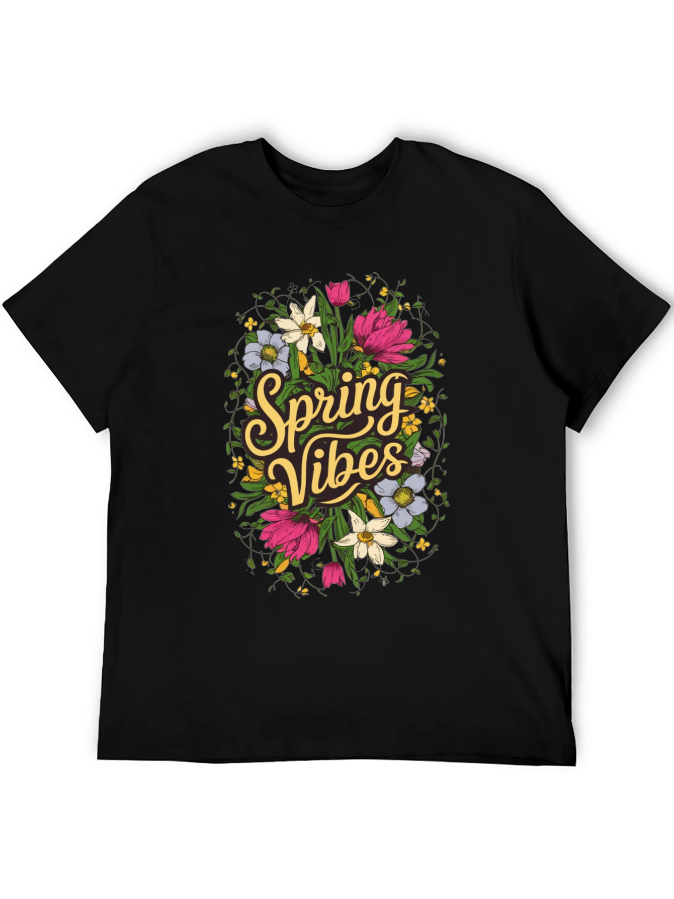 Spring Vibes Floral Graphic T-Shirt