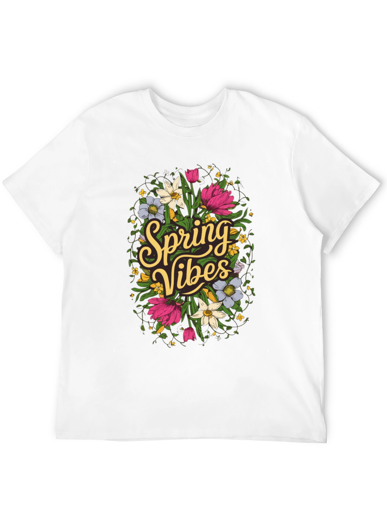 Spring Vibes Floral Graphic T-Shirt