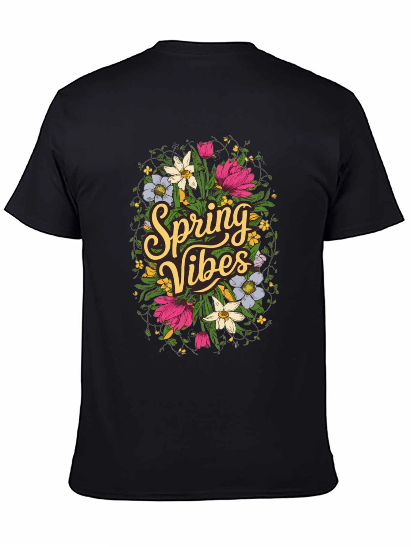 Spring Vibes Floral Graphic T-Shirt