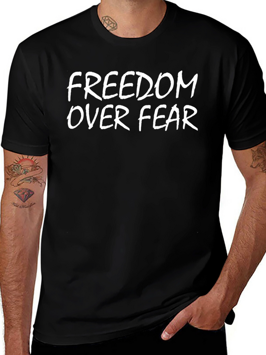 Freedom Over Fear Graphic Tee - Black