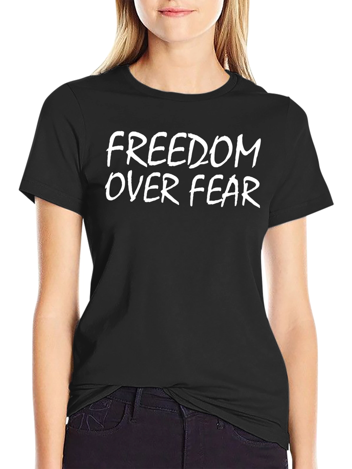 Freedom Over Fear Graphic Tee - Black