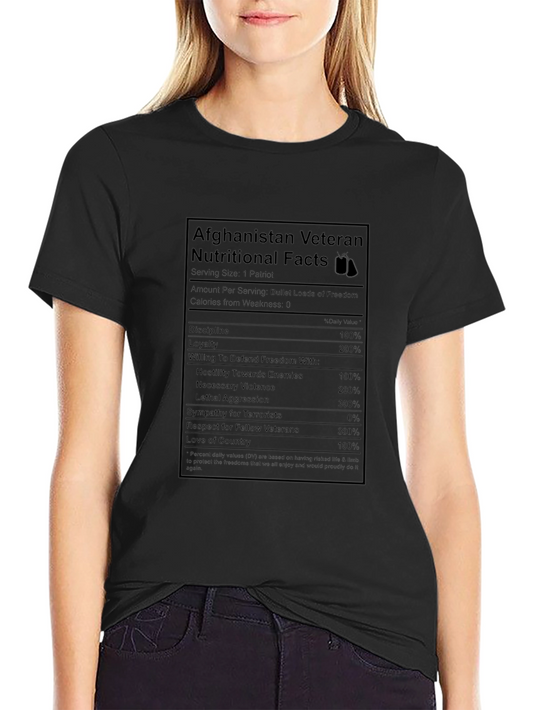 Afghanistan Veteran Nutritional Facts T-Shirt