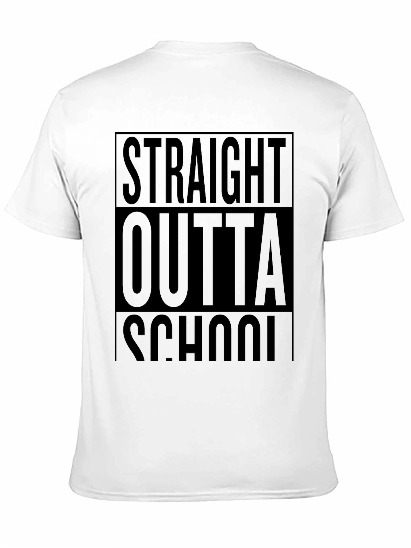 Straight Outta School Black Graphic T-Shirt