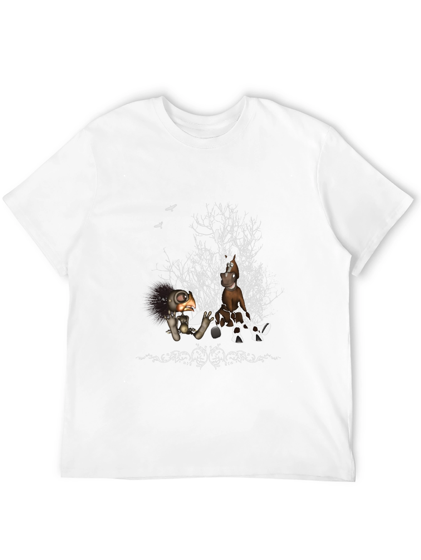 Whimsical Graphic T-Shirt - Dark Humor Design