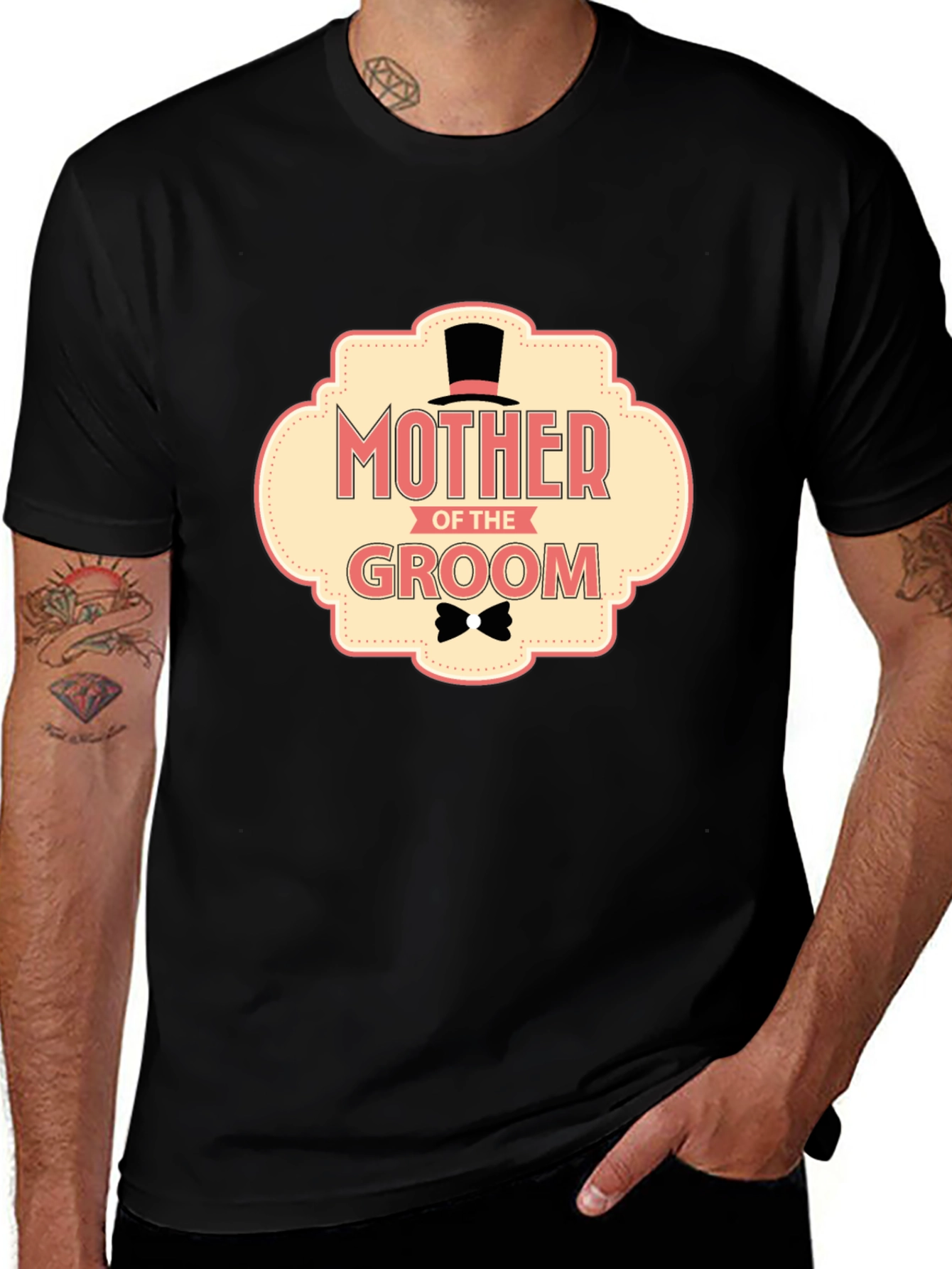 Mother of the Groom T-Shirt Black Wedding Tee