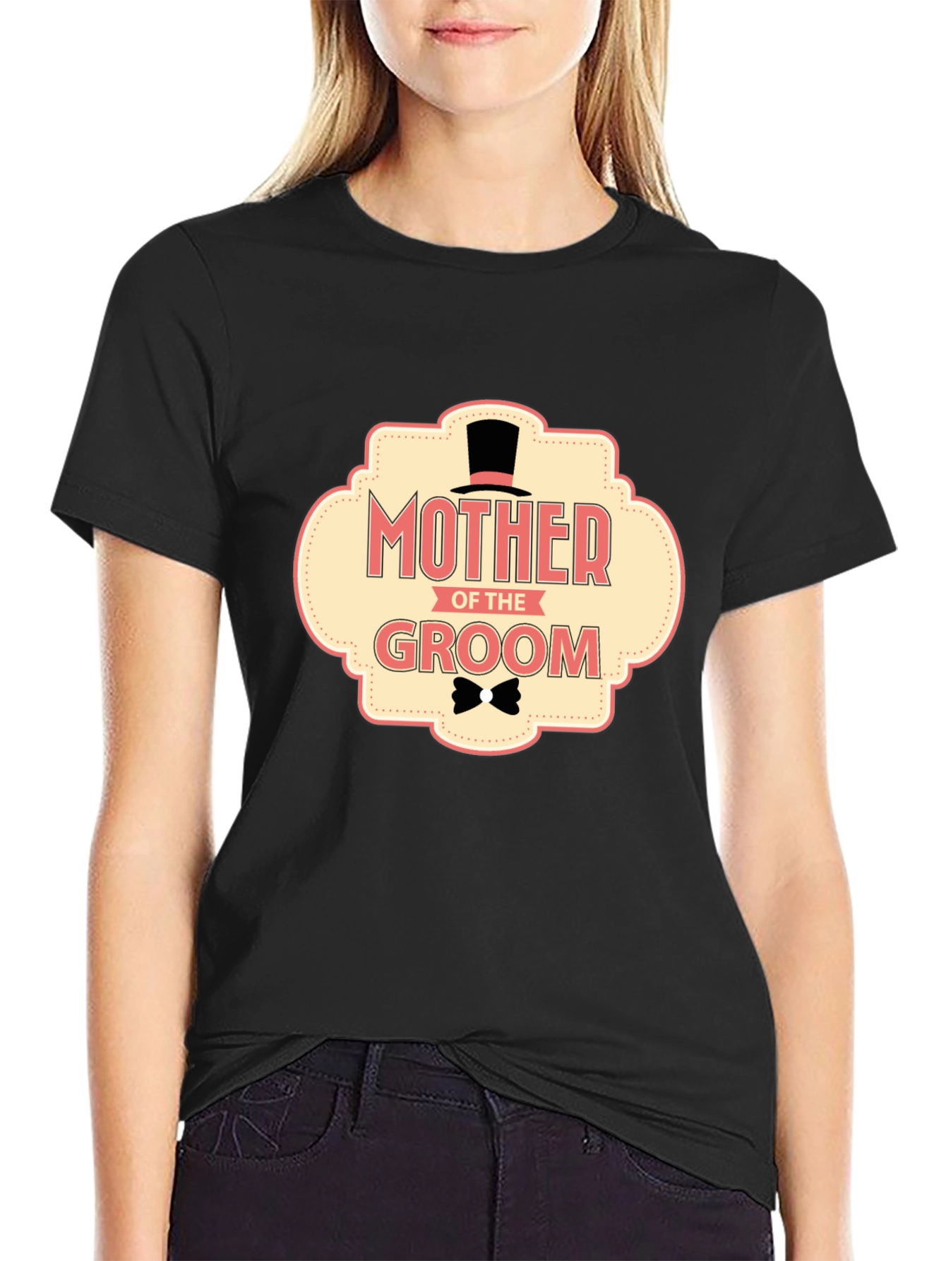 Mother of the Groom T-Shirt Black Wedding Tee