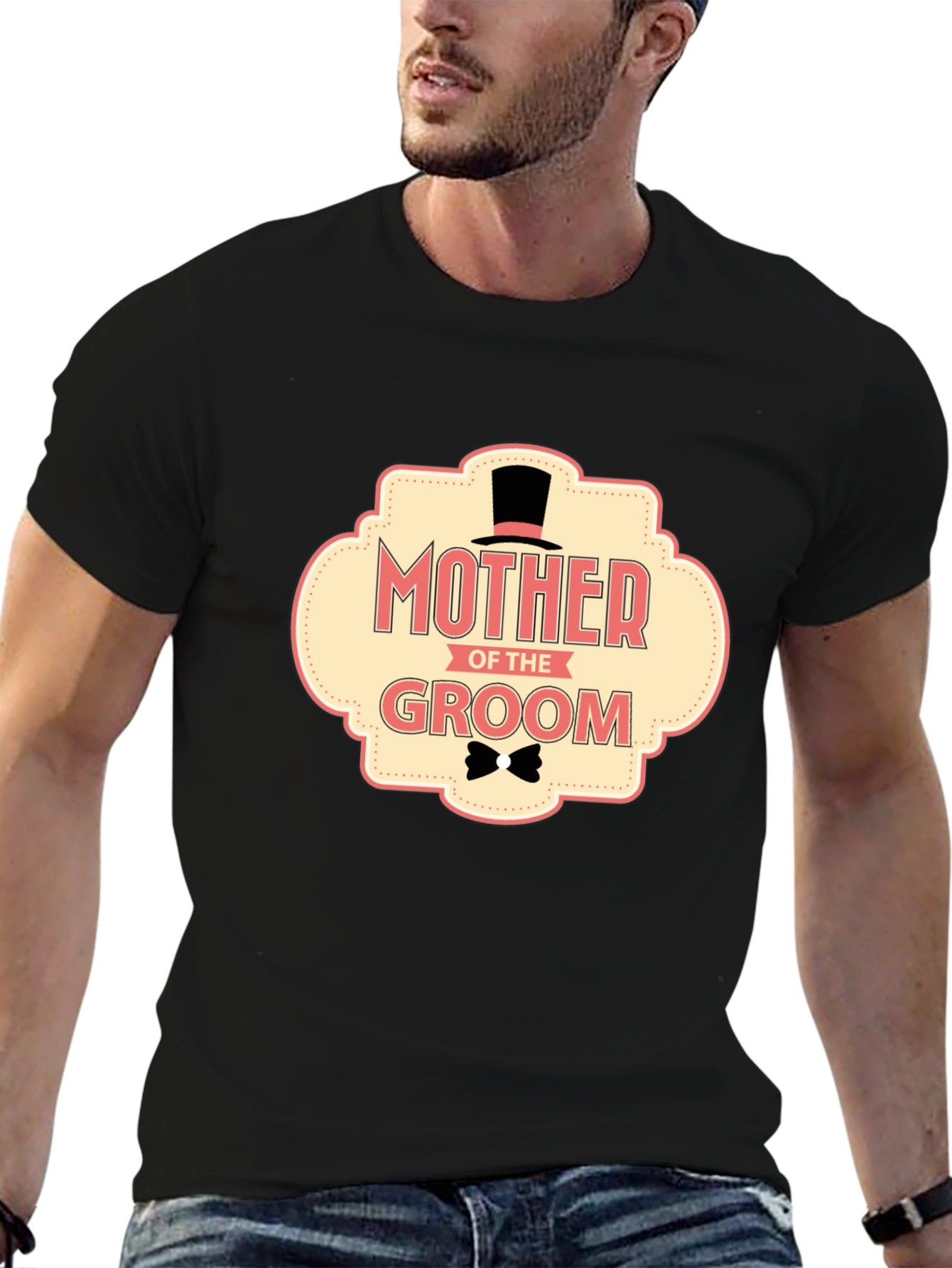 Mother of the Groom T-Shirt Black Wedding Tee