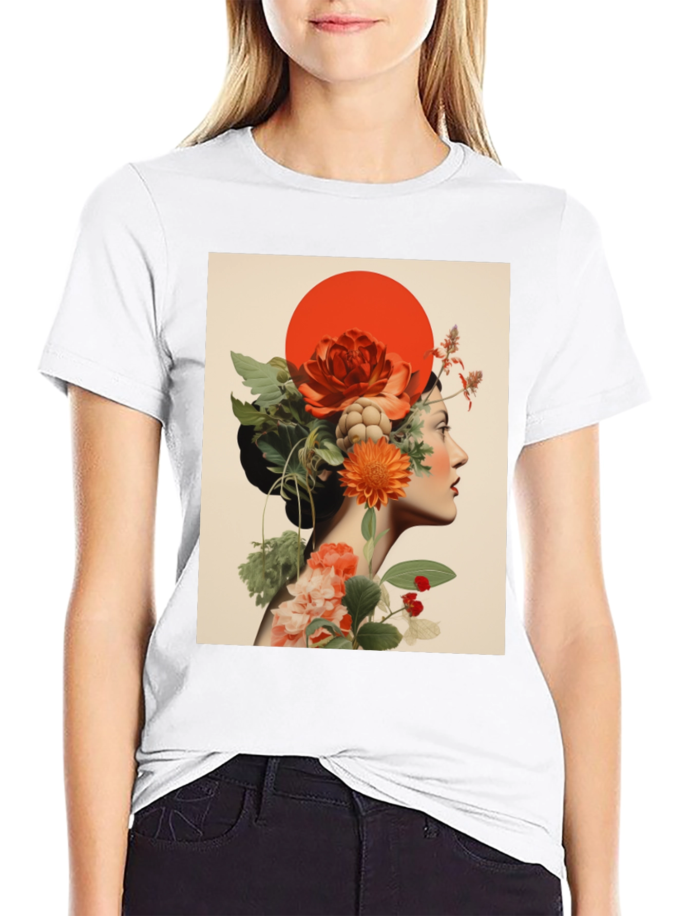 Floral Woman Graphic Tee