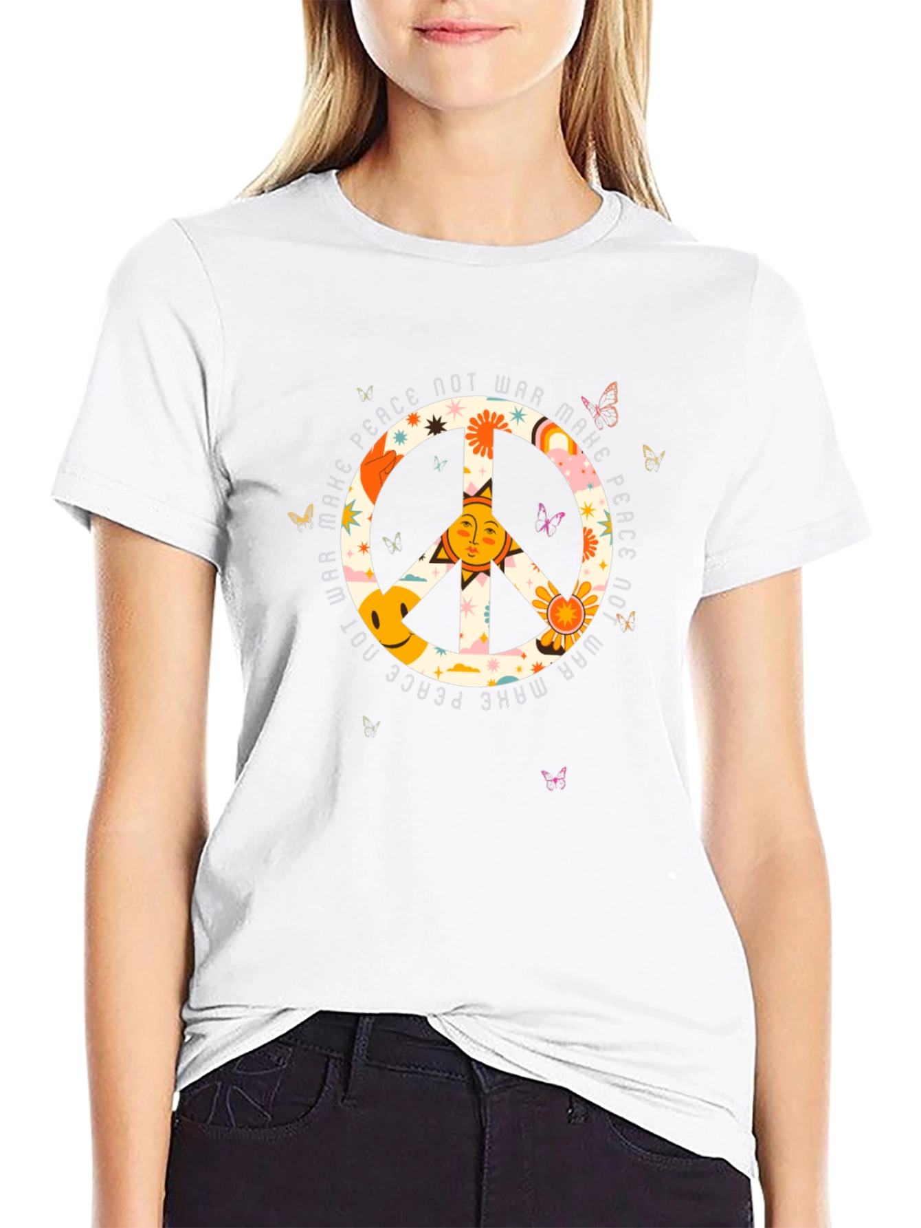 Make Peace Not War T-Shirt - Retro Graphic Tee