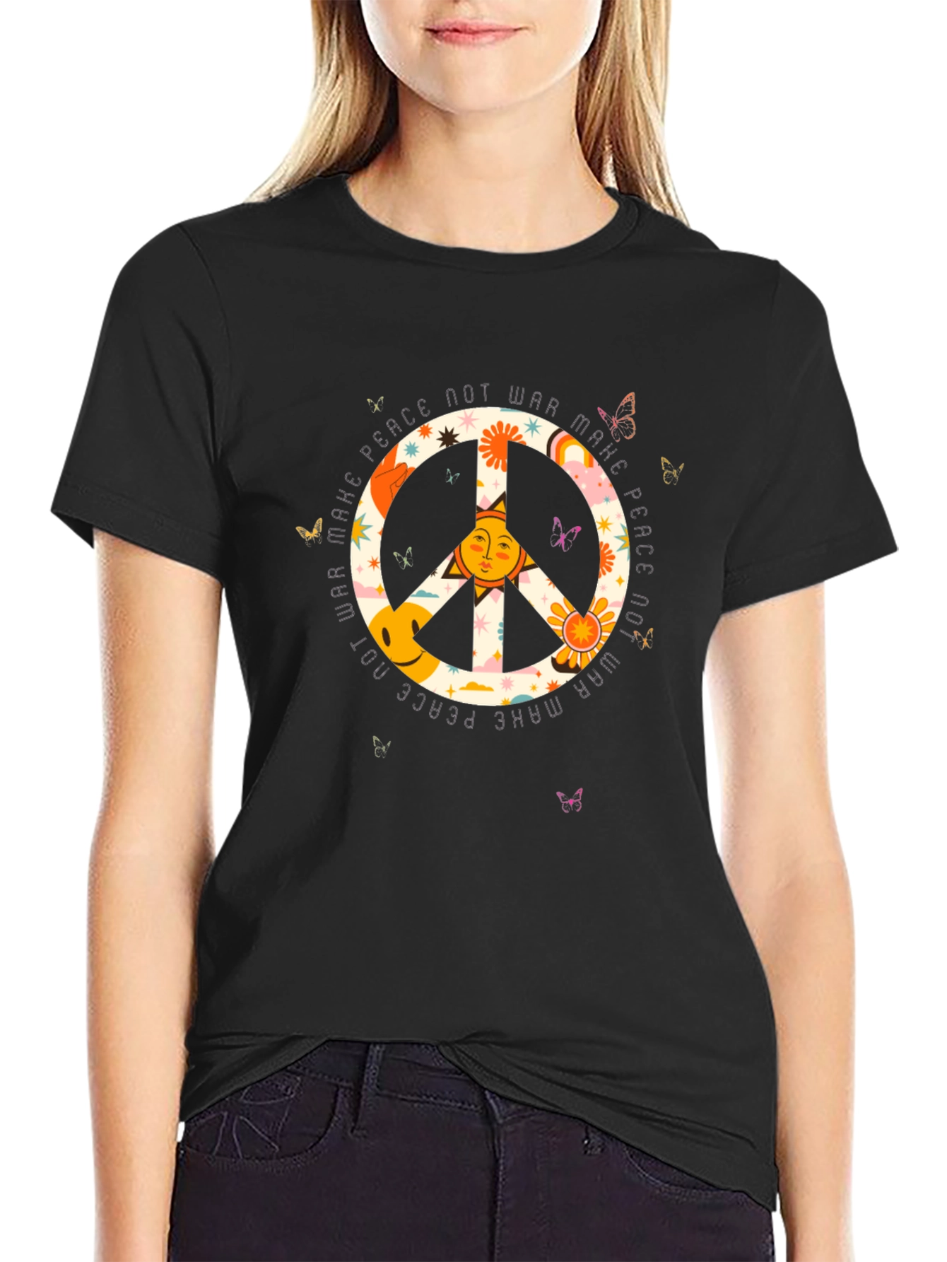 Make Peace Not War T-Shirt - Retro Graphic Tee