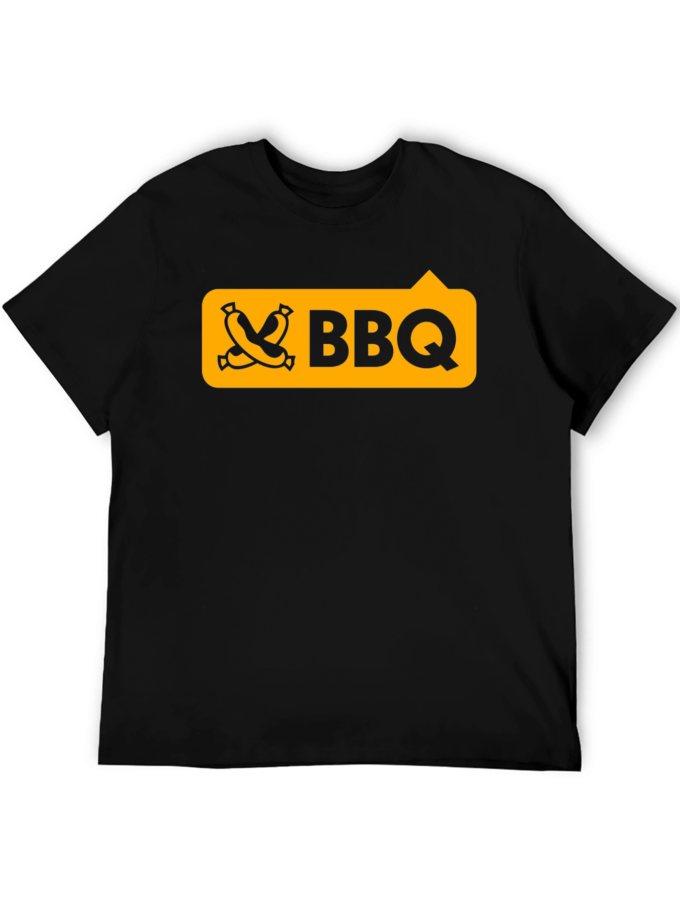BBQ Graphic Tee - Black Cotton T-Shirt