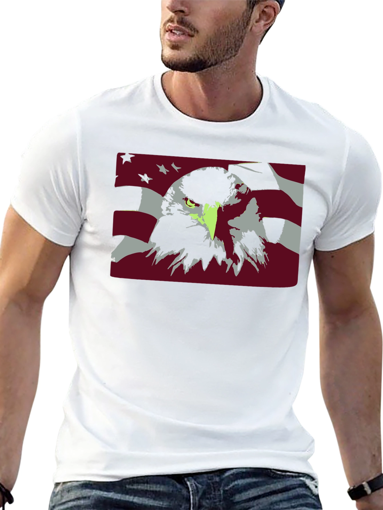 Eagle USA Flag Graphic Tee - Patriotic T-Shirt