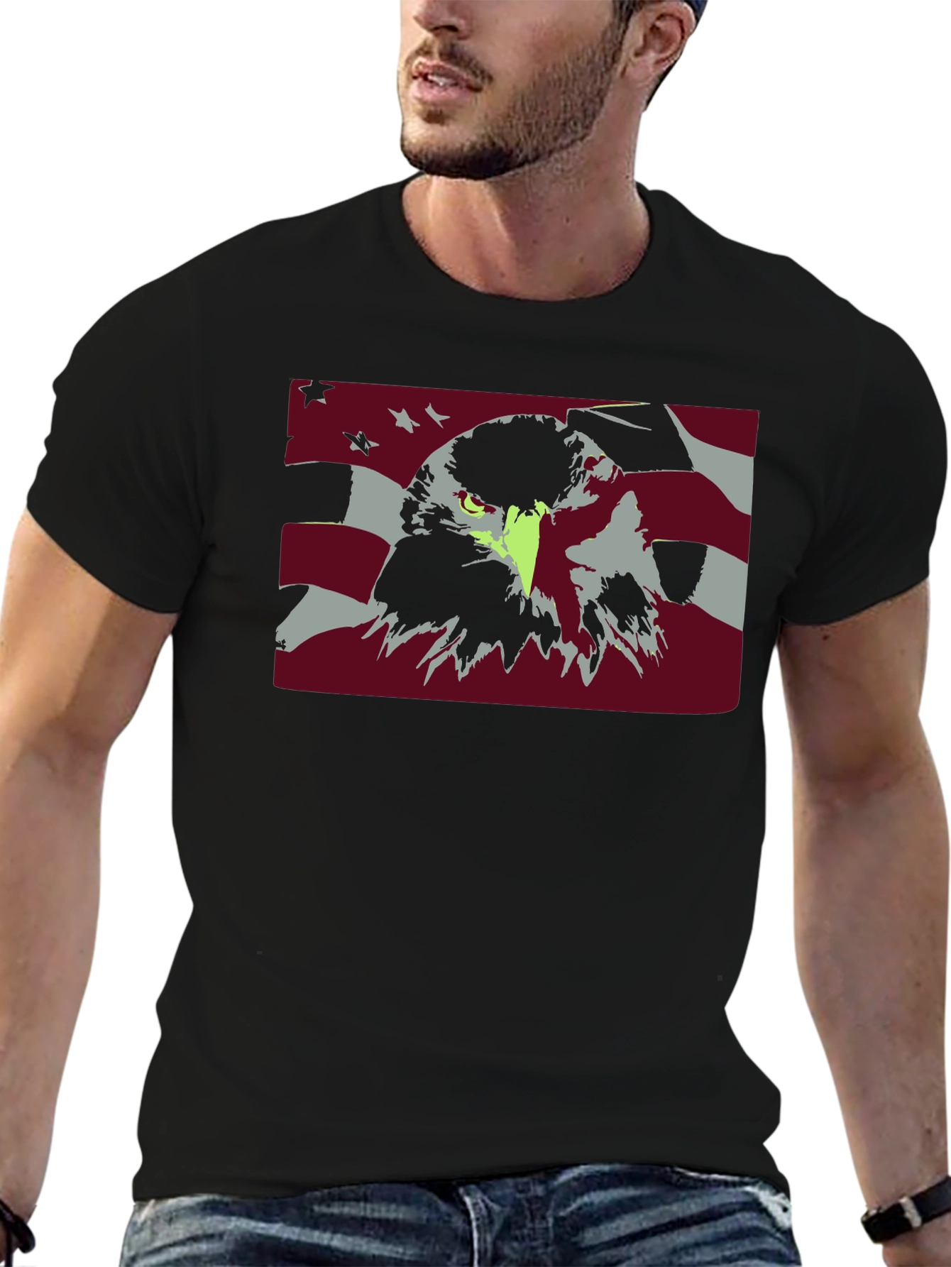 Eagle USA Flag Graphic Tee - Patriotic T-Shirt