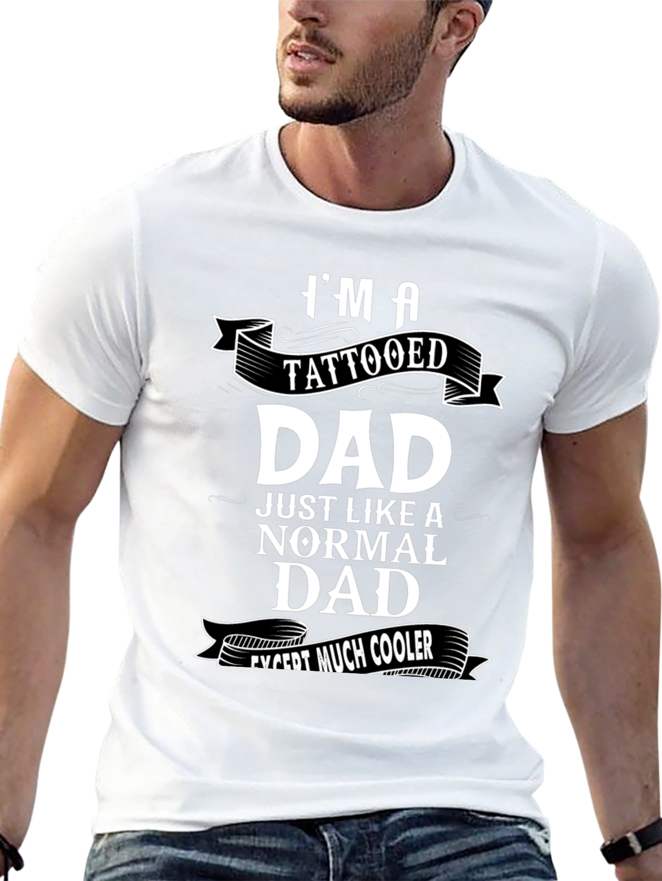 Tattooed Dad Graphic T-Shirt - Cool Fathers Day Tee