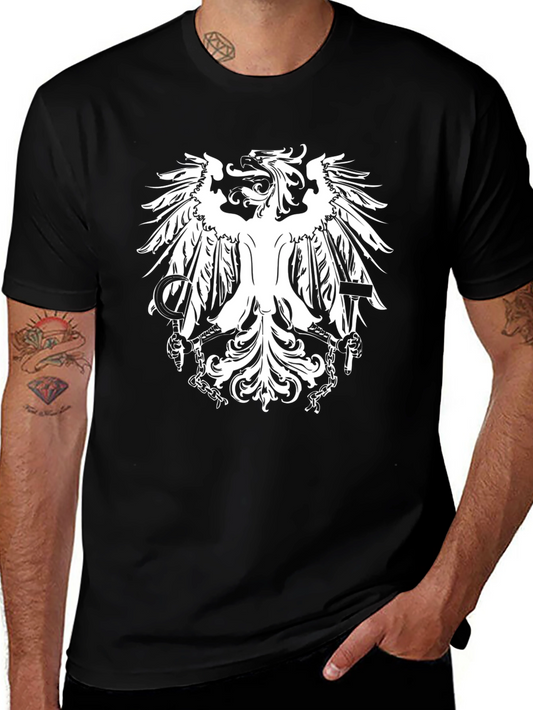 Eagle Crest Graphic Print Black T-Shirt