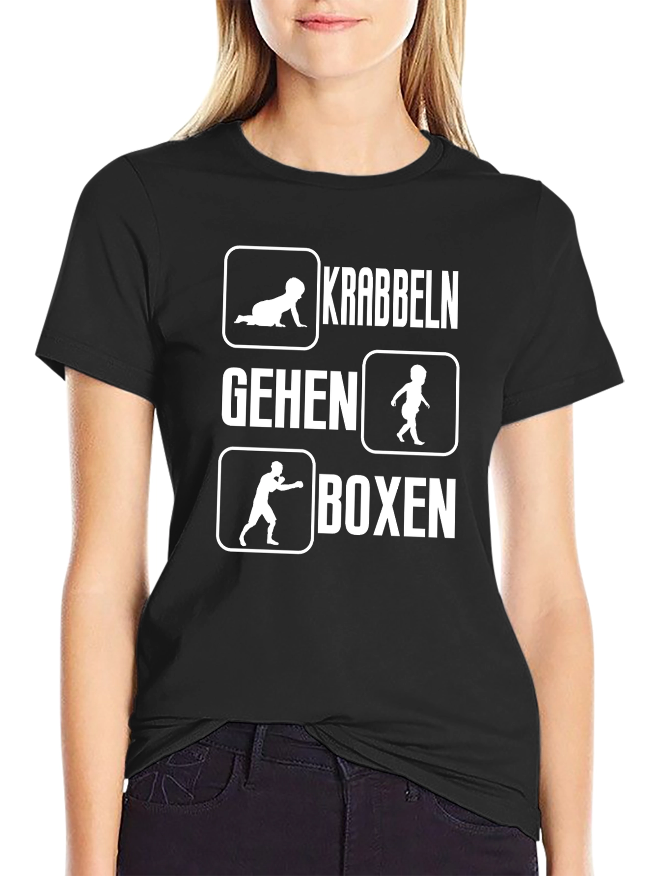 Funny Krabbeln Gehen Boxen Crawling Walking Boxing T-Shirt