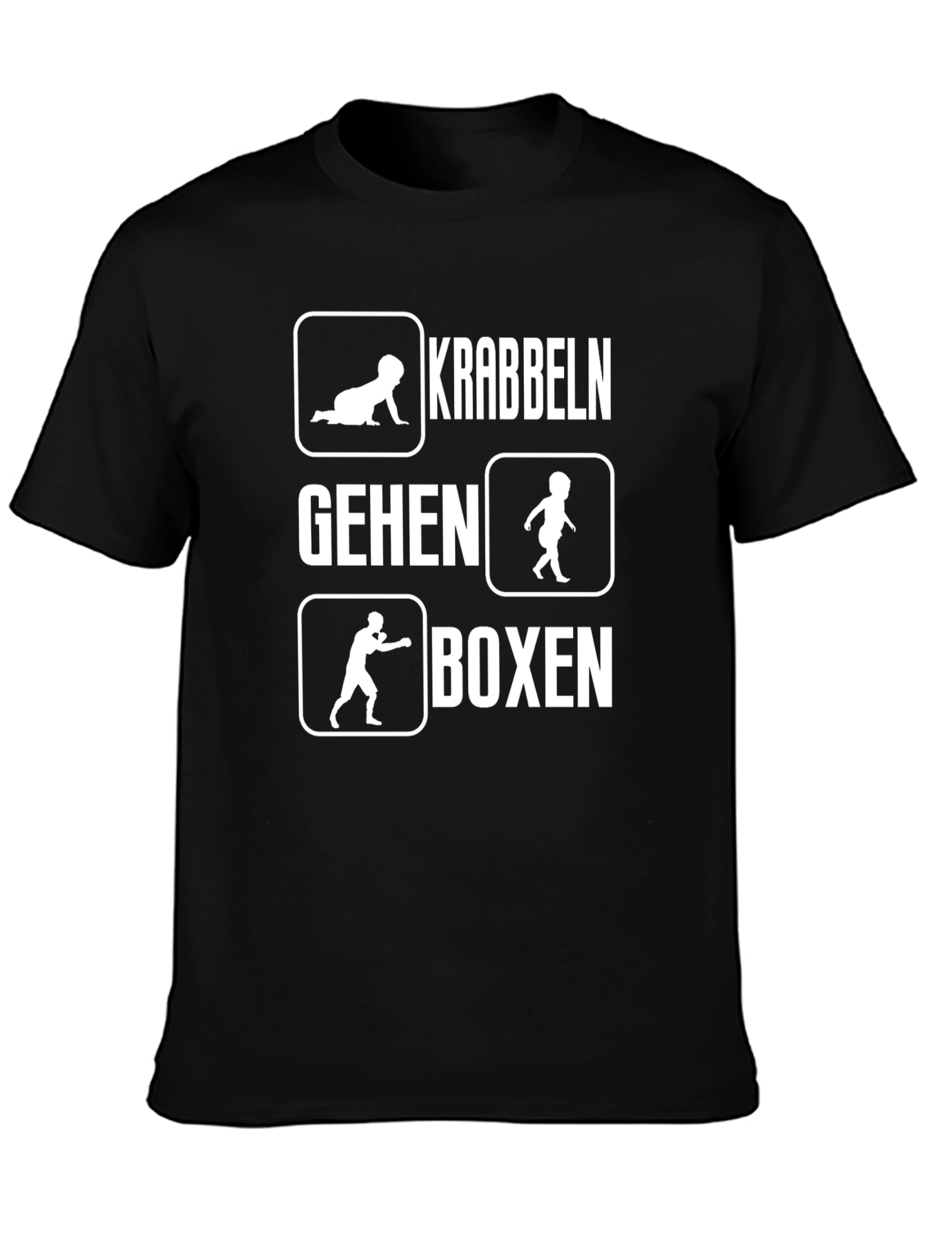 Funny Krabbeln Gehen Boxen Crawling Walking Boxing T-Shirt