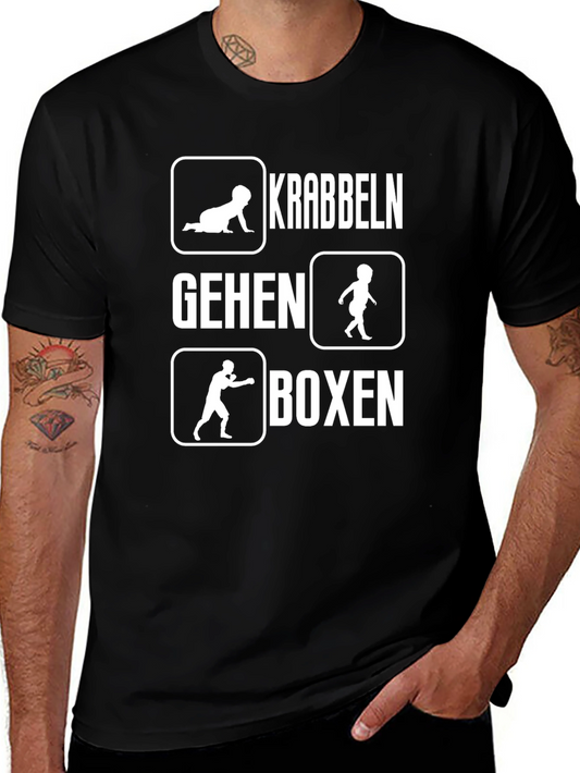 Funny Krabbeln Gehen Boxen Crawling Walking Boxing T-Shirt