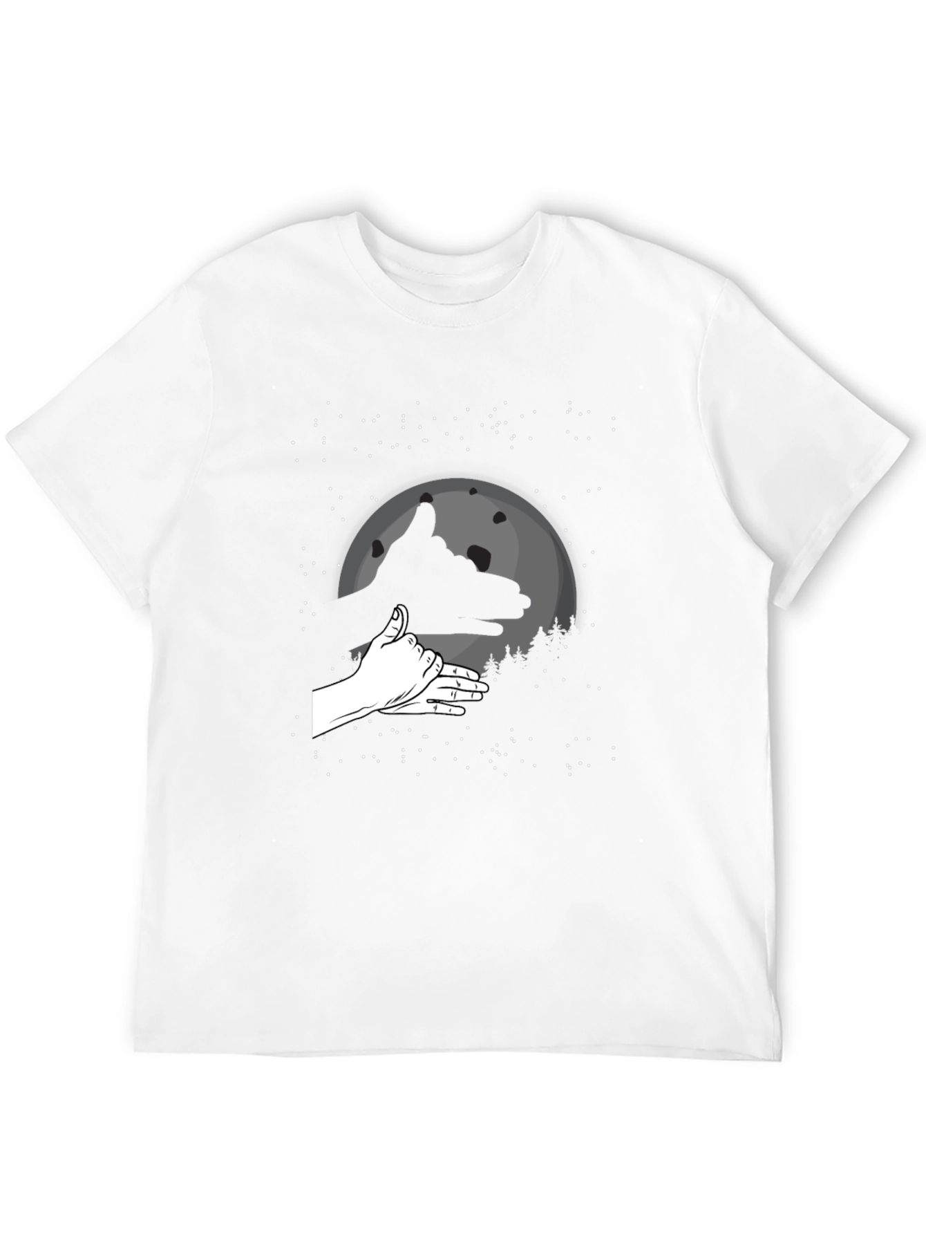 Wolf Hand Shadow T-Shirt - Black