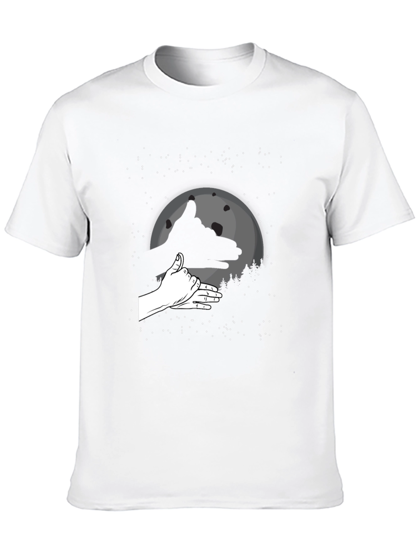 Wolf Hand Shadow T-Shirt - Black