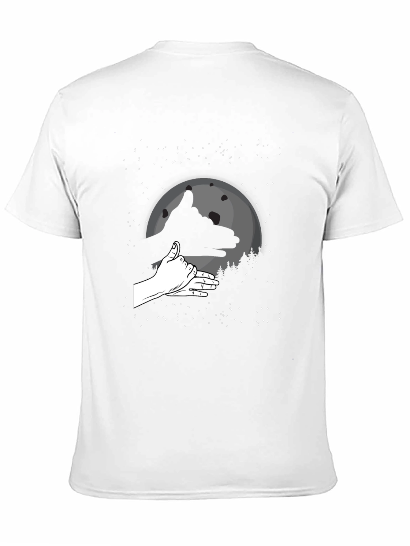 Wolf Hand Shadow T-Shirt - Black