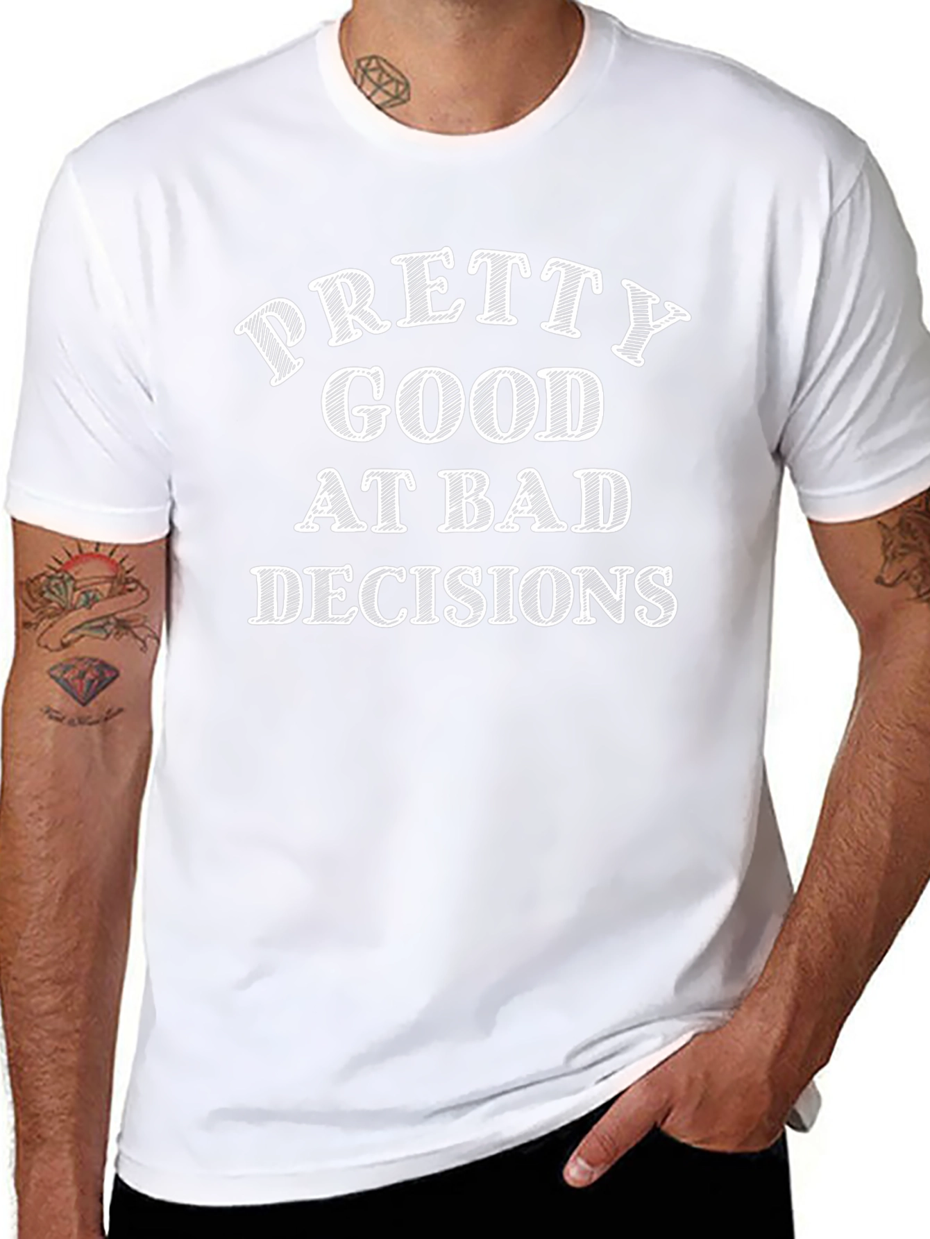 Funny Pretty Good at Bad Decisions Graphic Tee