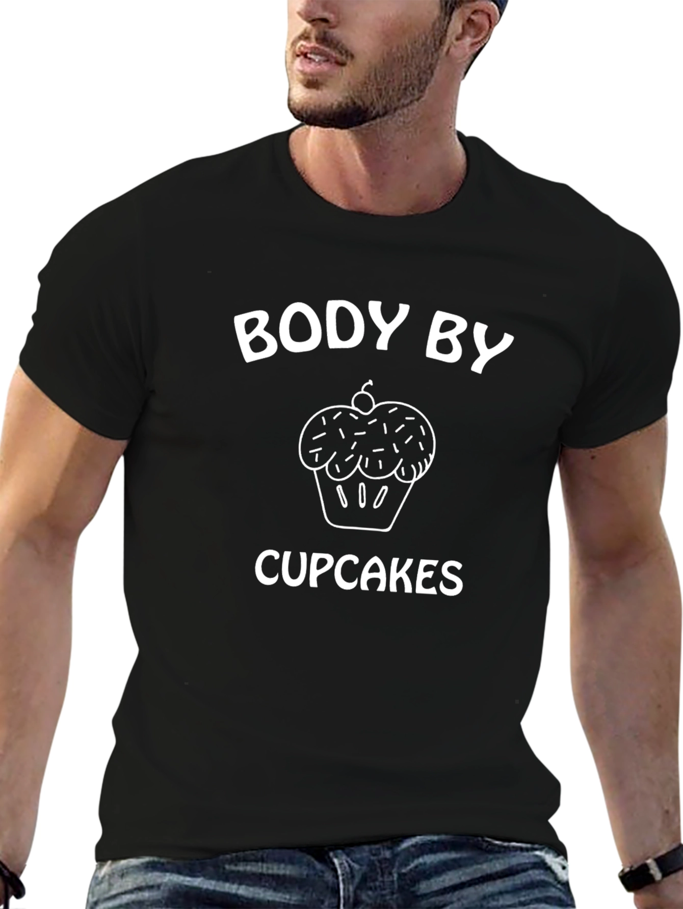 Body By Cupcakes T-Shirt - Funny Dessert Tee