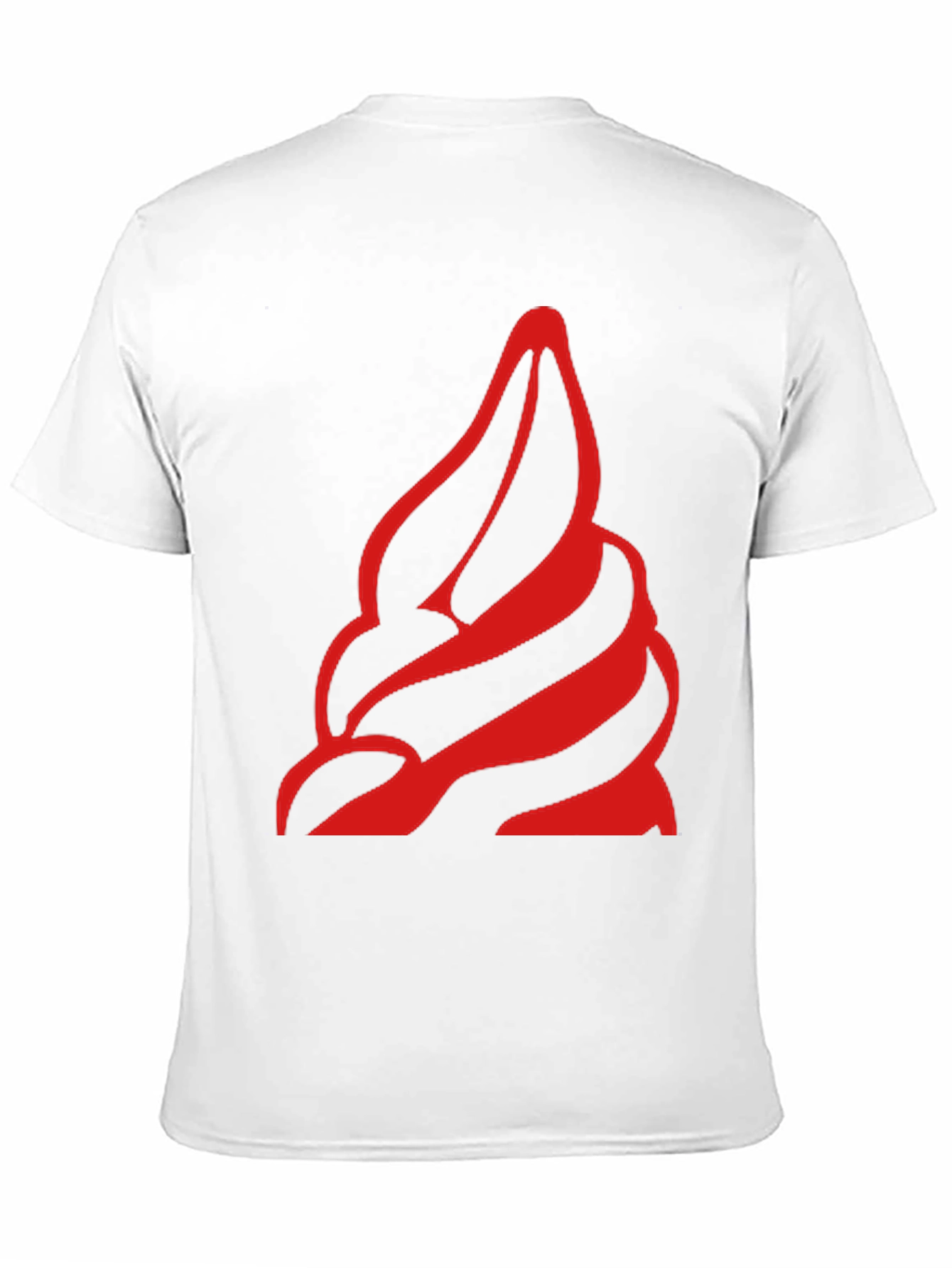 Bold Red Swirl Graphic Black T-Shirt