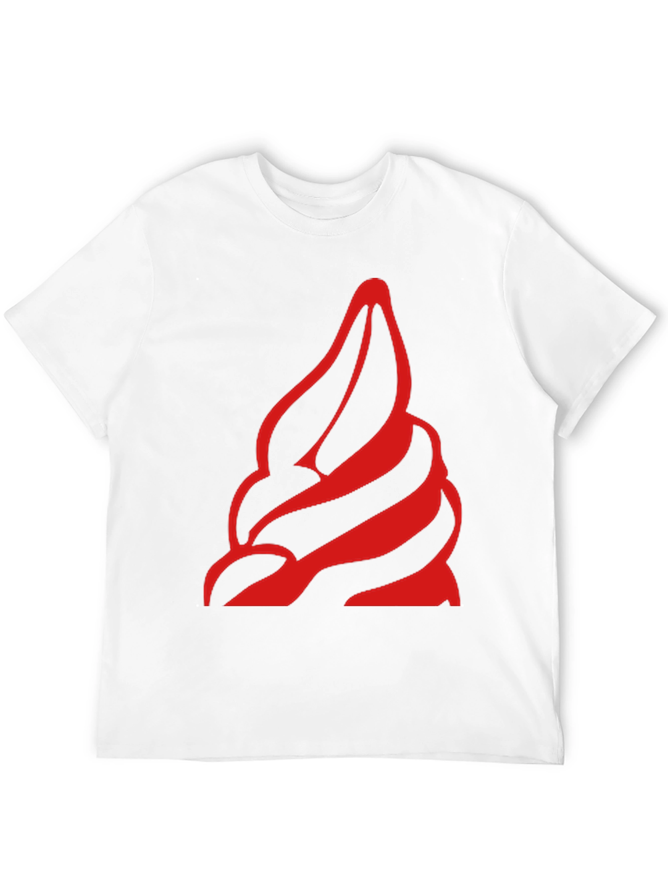 Bold Red Swirl Graphic Black T-Shirt