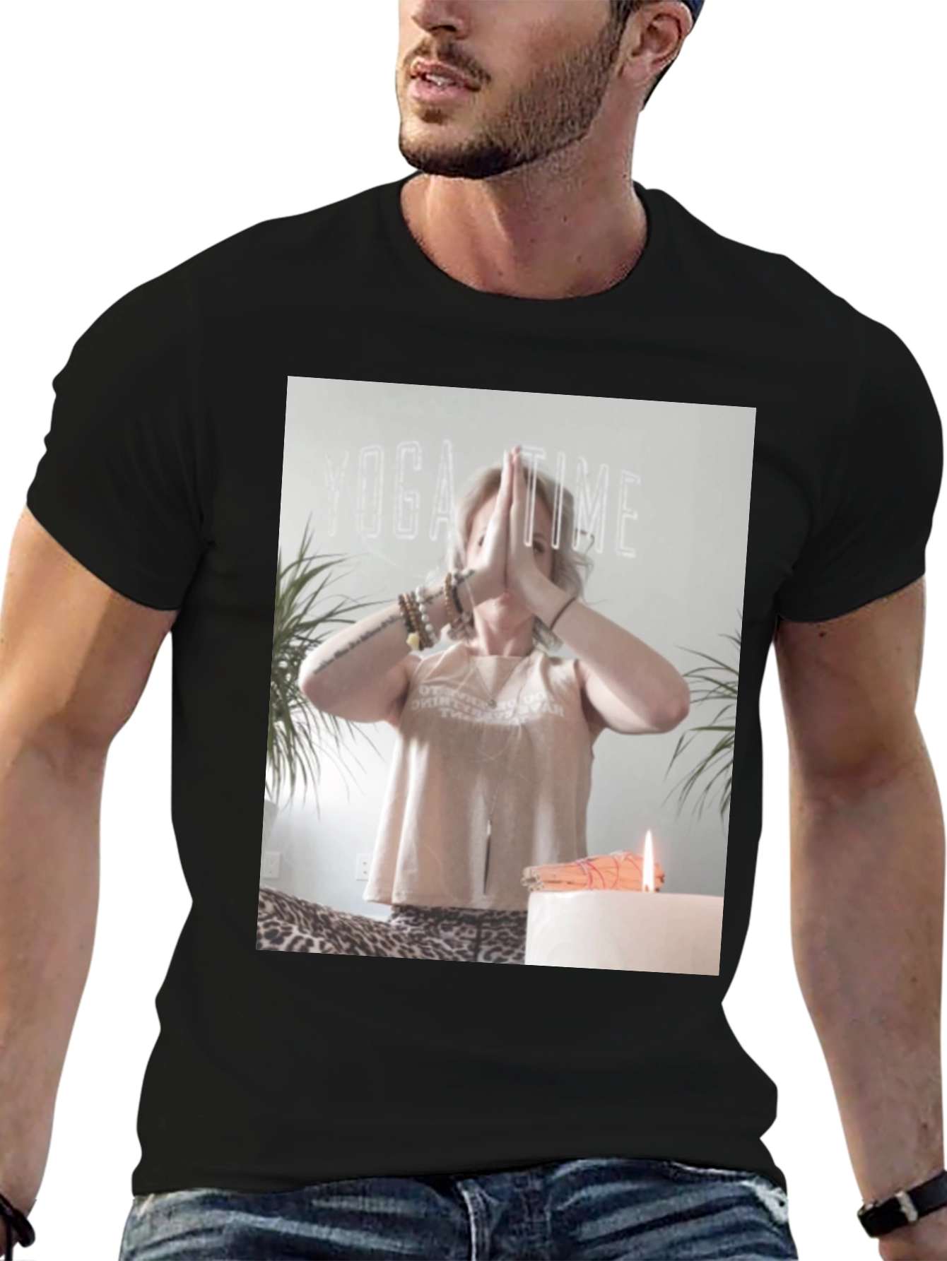 Yoga Time Graphic Tee - Soft Cotton Blend