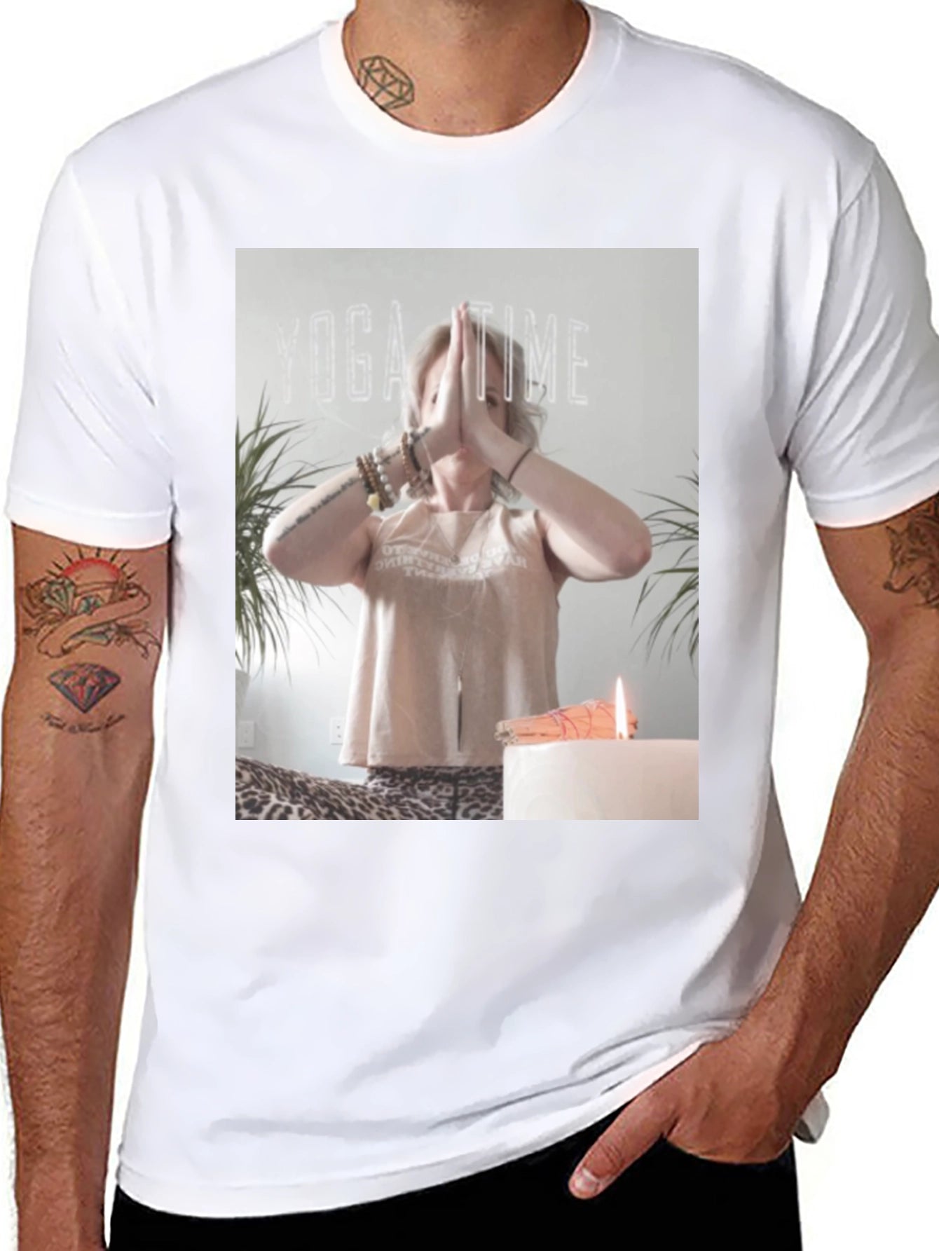 Yoga Time Graphic Tee - Soft Cotton Blend