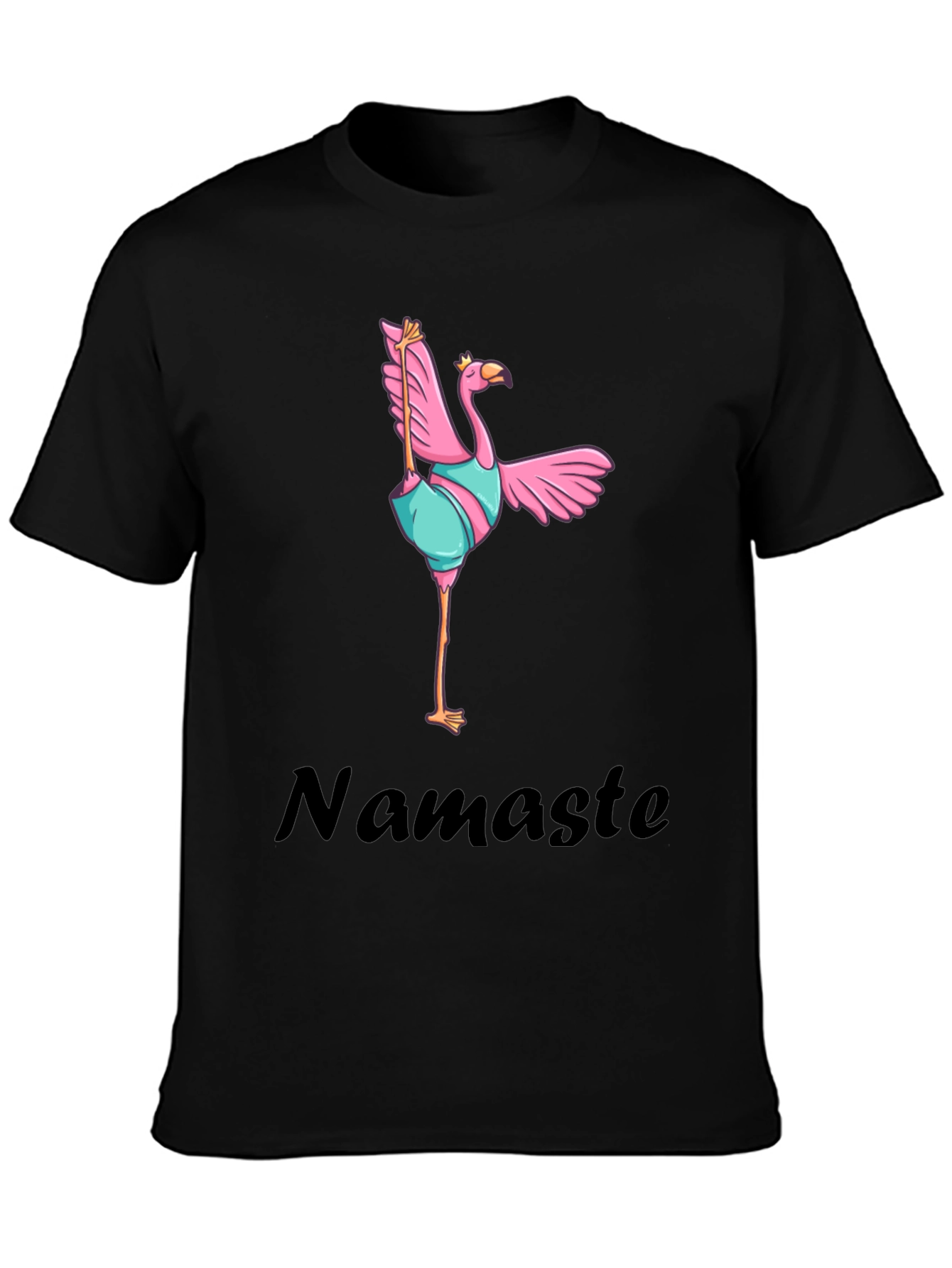 Namaste Flamingo T-Shirt - Yoga Bird Tee