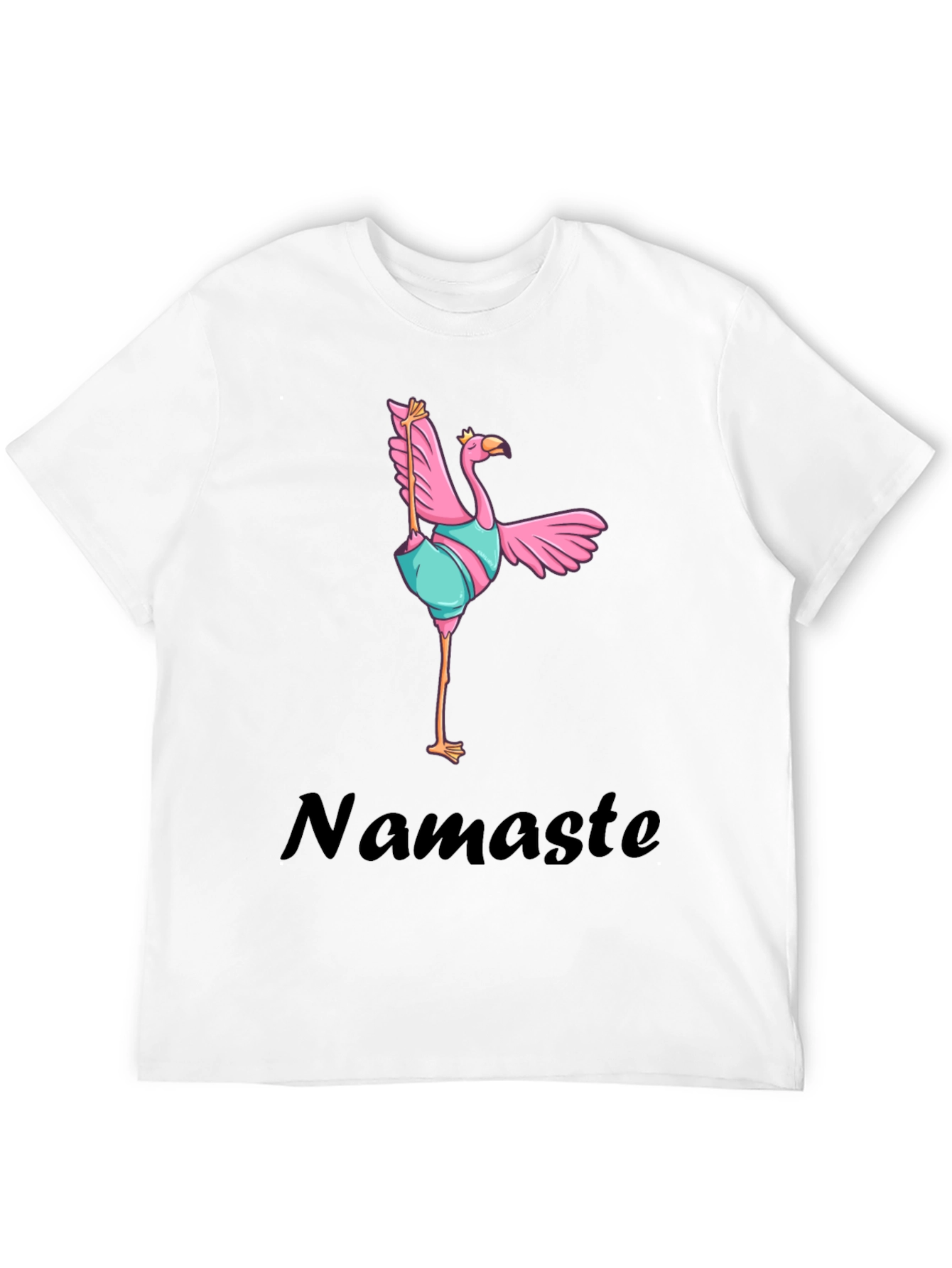 Namaste Flamingo T-Shirt - Yoga Bird Tee