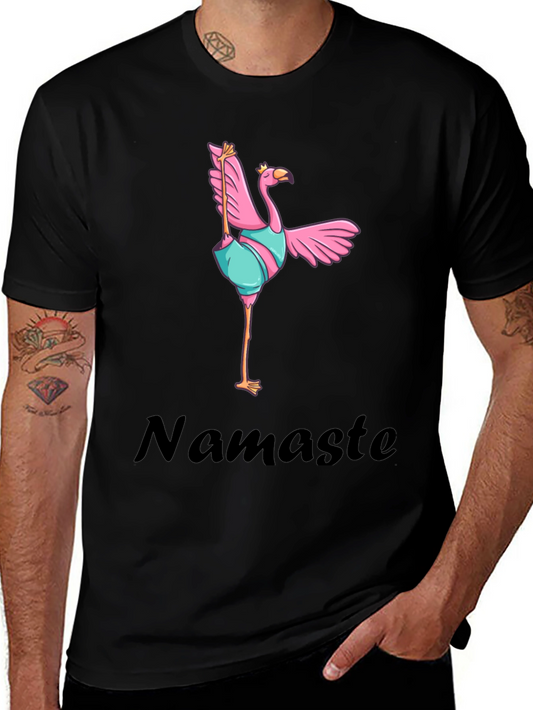 Namaste Flamingo T-Shirt - Yoga Bird Tee