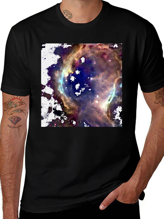 Nebula Print Black T-Shirt