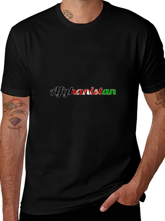 Afghanistan Flag T-Shirt - Patriotic Black Tee