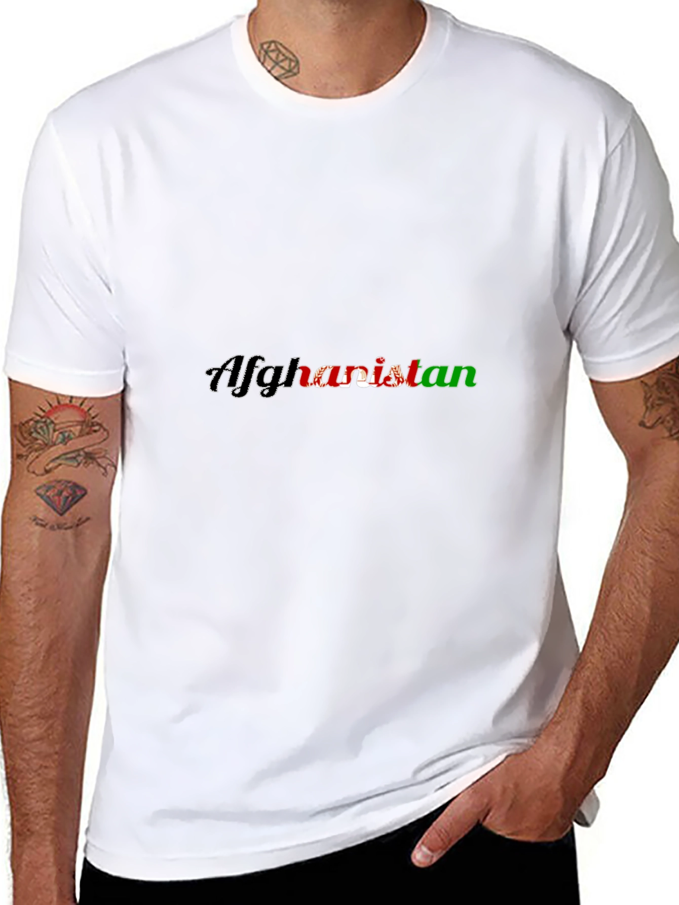 Afghanistan Flag T-Shirt - Patriotic Black Tee