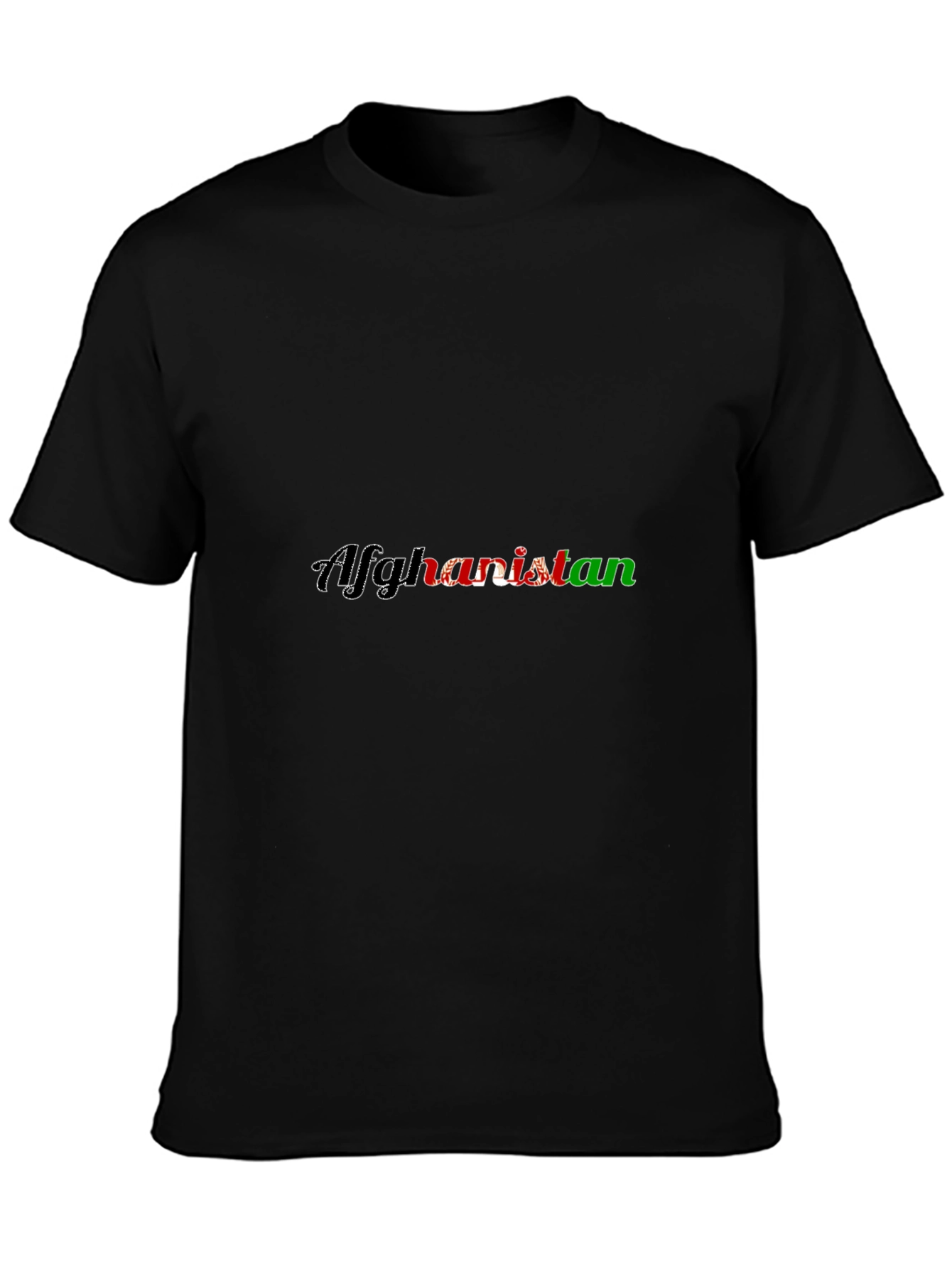 Afghanistan Flag T-Shirt - Patriotic Black Tee