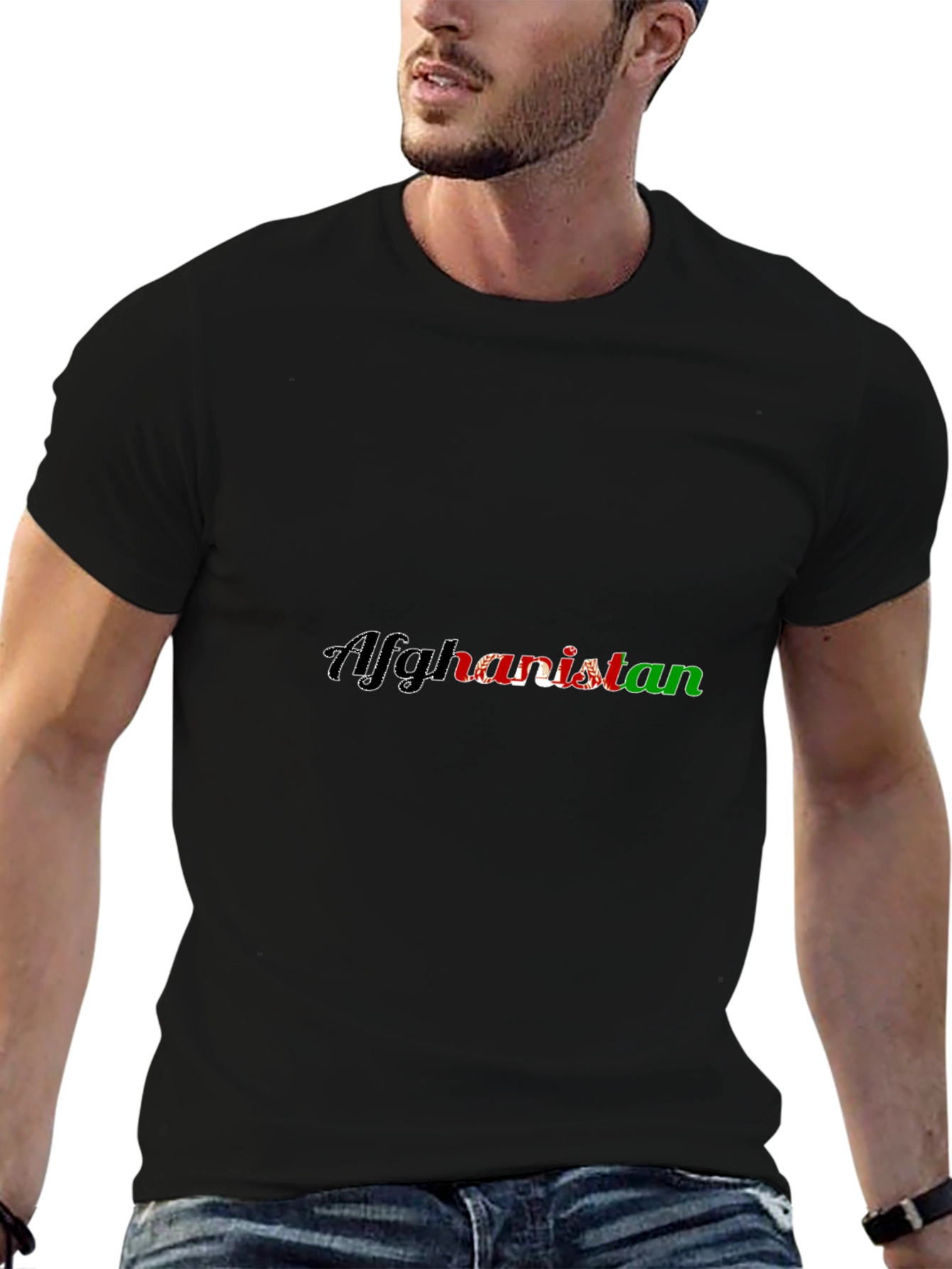 Afghanistan Flag T-Shirt - Patriotic Black Tee