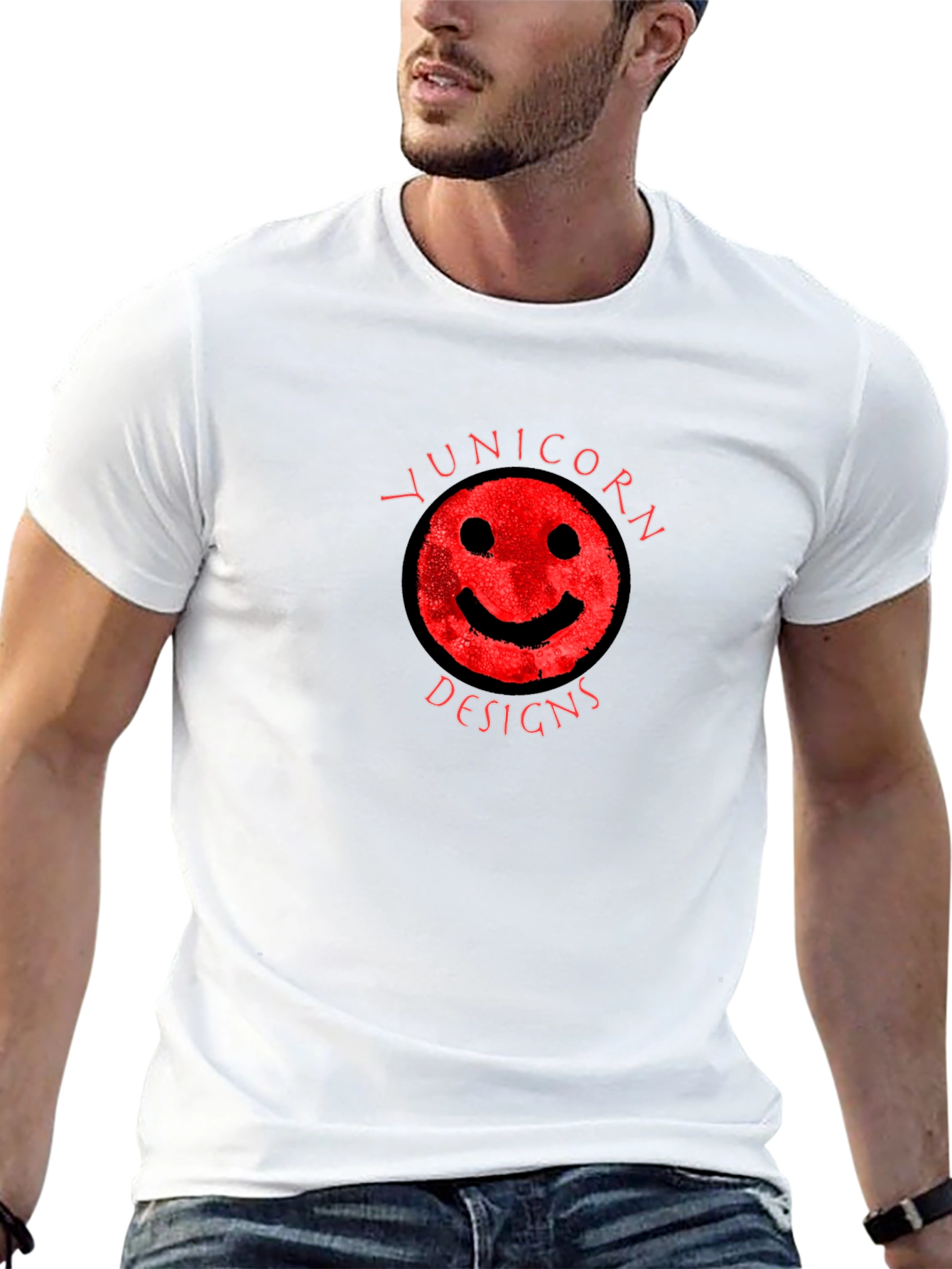 Yunicorn Designs Smiley Face Graphic Tee
