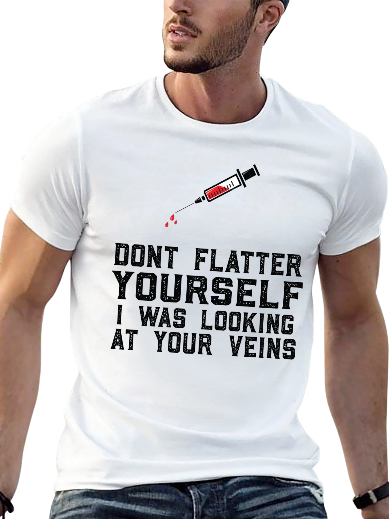 Dont Flatter Yourself Graphic Tee - Black Humor